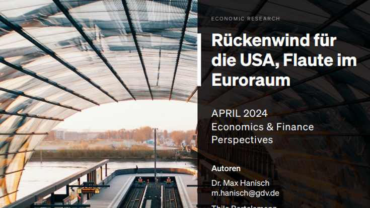 Economics & Finance Perspectives 04/2024: Rückenwind für die USA, Flaute im Euroraum (© GDV)